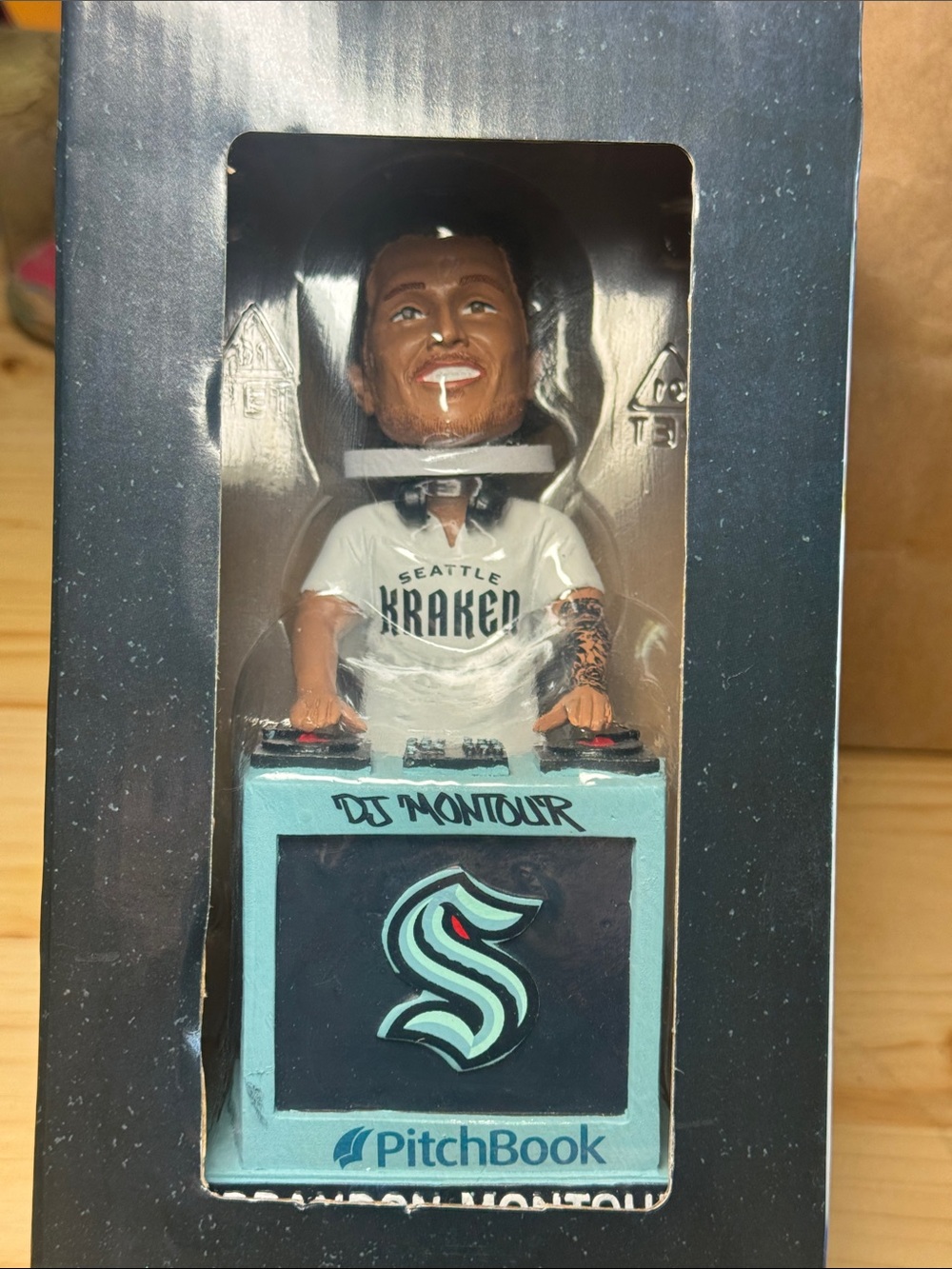 Seattle Kraken Brandon Montour DJ Bobblehead PitchBook NHL